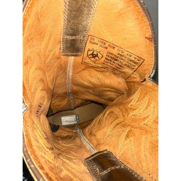 Ariat Heritage Western Boots Size 10 EE Distressed Brown Rodeo Country Cowboy - Picture 8 of 8